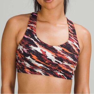 Lululemon Lunar New Year Free to Be Serene Bra in Tiger Tide Smoky Red Multi
